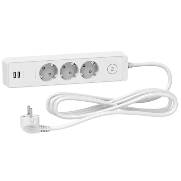 Prelungitor Schneider-Electric ST943U3W 3 m White  photo 1