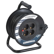 Prelungitor pe tambur Generica WKP10-10-04-20-G 20 m Black 