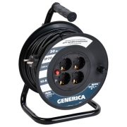 Prelungitor pe tambur Generica WKP10-10-04-30-G 30 m Black 