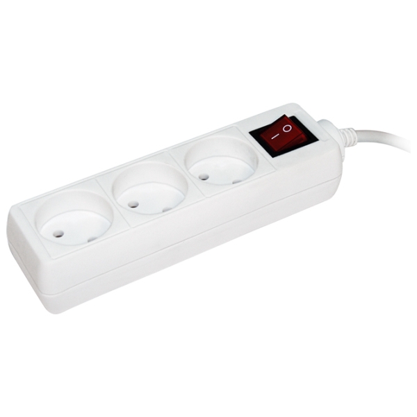 Удлинитель IEK WYP10-06-03-05-N 3 м Белый  photo 1