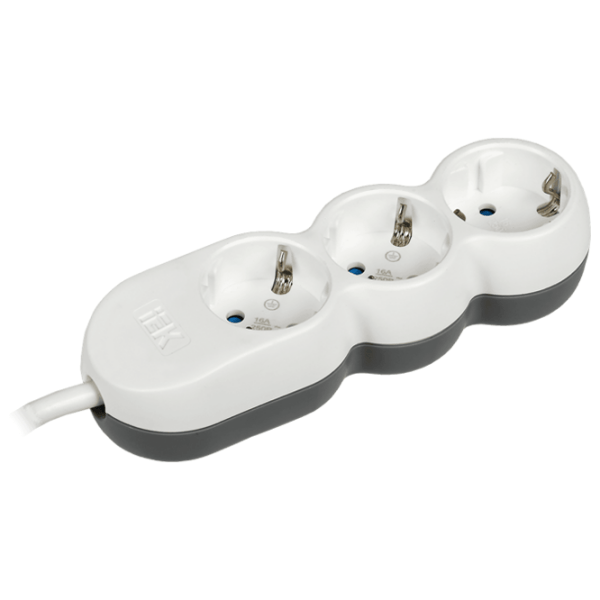 Удлинитель IEK WYP53-16-03-D15-Z 1.5 м Белый  photo 1