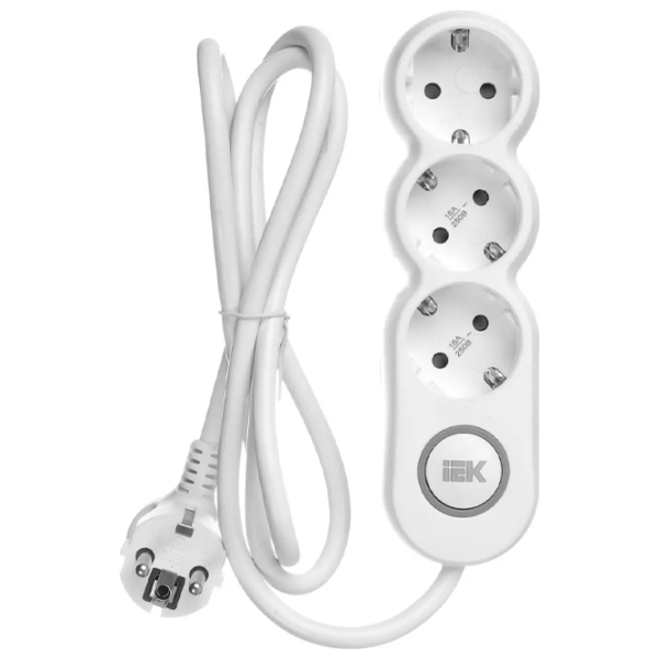Удлинитель IEK IEK WYP53-16-03-D15-ZK 1.5 м Белый  photo 4