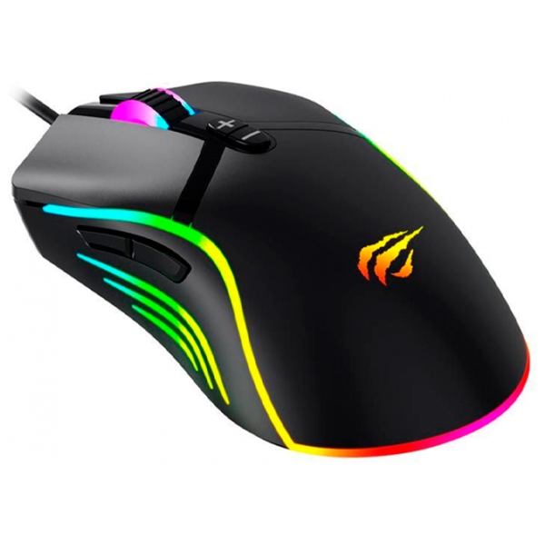 Mouse Havit MS1026 Black Cu fir / 6400 dpi photo 2