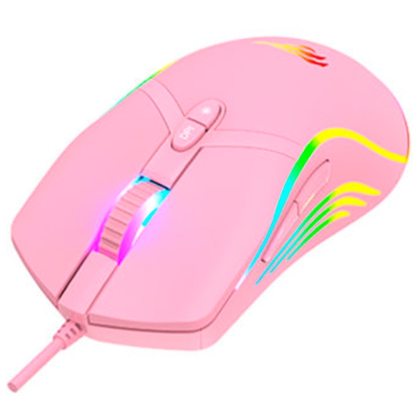 Mouse Havit MS1026 Pink Cu fir / 6400 dpi photo 3