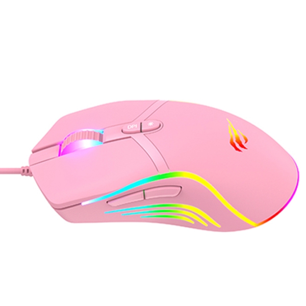 Mouse Havit MS1026 Pink Cu fir / 6400 dpi photo 4