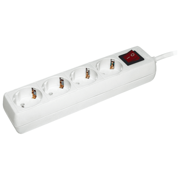 Удлинитель IEK WYP10-16-04-05-ZK-N 5 м Белый  photo 1