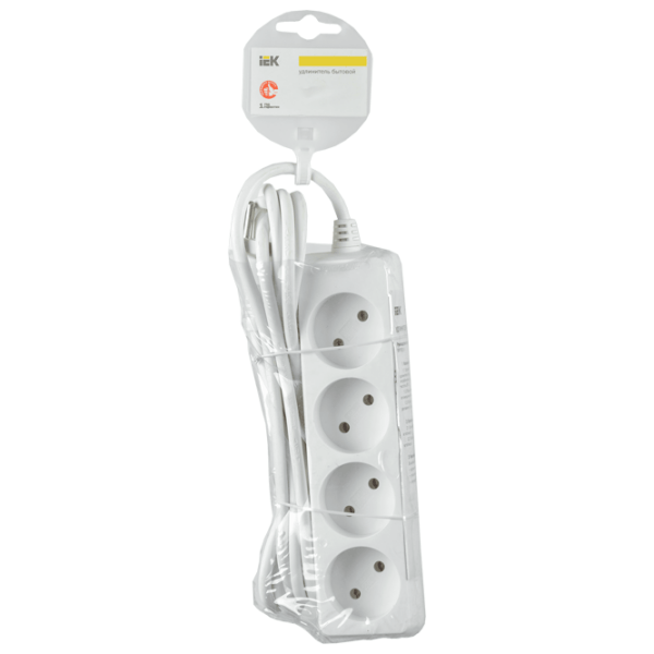 Удлинитель IEK WYP10-06-04-03-N 3 м Белый  photo 2