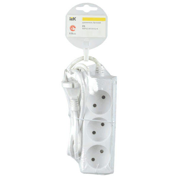 Prelungitor IEK WYP10-06-03-02-N 2 m White  photo 2