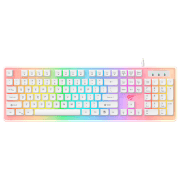 Tastatură Havit KB876L White Gaming, Cu fir