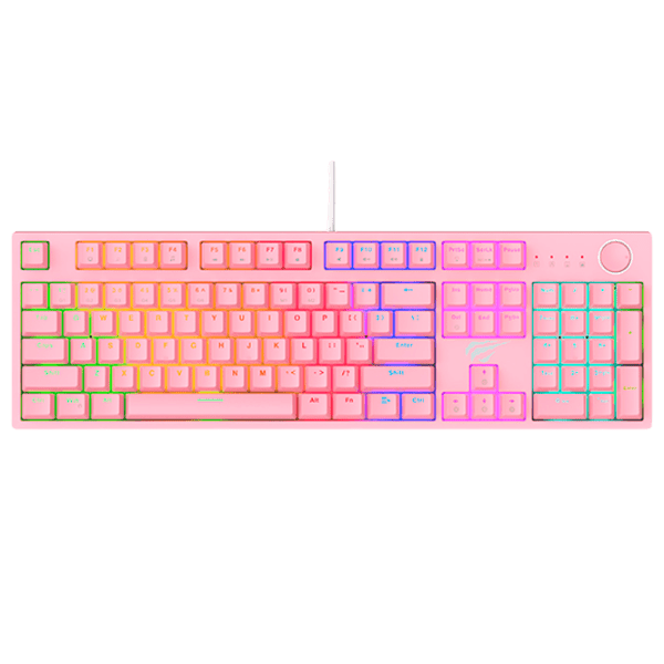 Tastatură Havit KB871L Pink Gaming, Cu fir photo 1