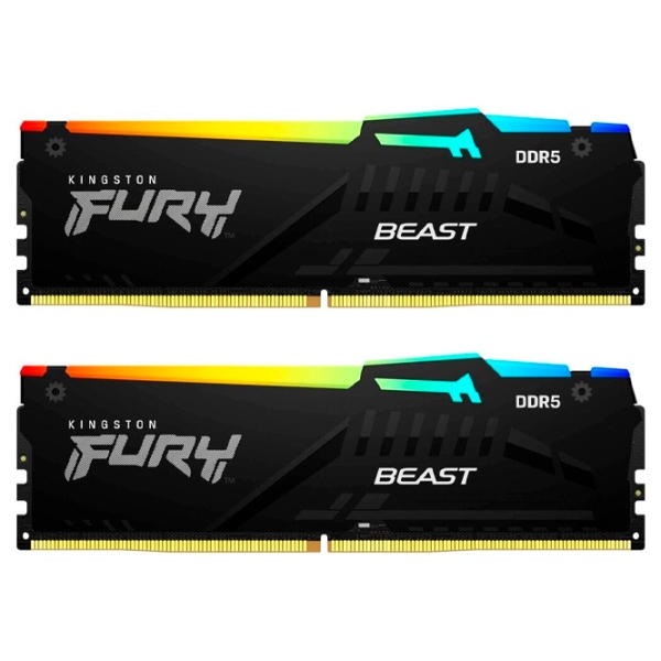 Оперативная память 16 ГБ Kingston FURY Beast RGB SDRAM KF552C40BBAK2-16 DIMM, DDR5, 5200 МГц photo 2