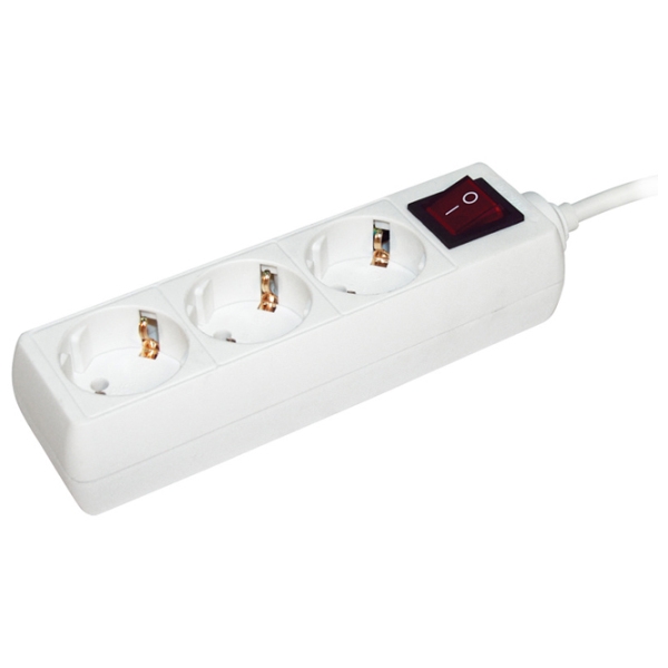 Удлинитель IEK WYP30-16-03-03-ZK-N 3 м Белый  photo 1