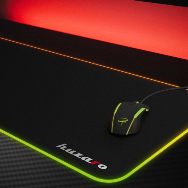 Коврик для мышки Huzaro 1.0 XL RGB Разноцветный Черный 800 x 300 x 4 мм photo 5
