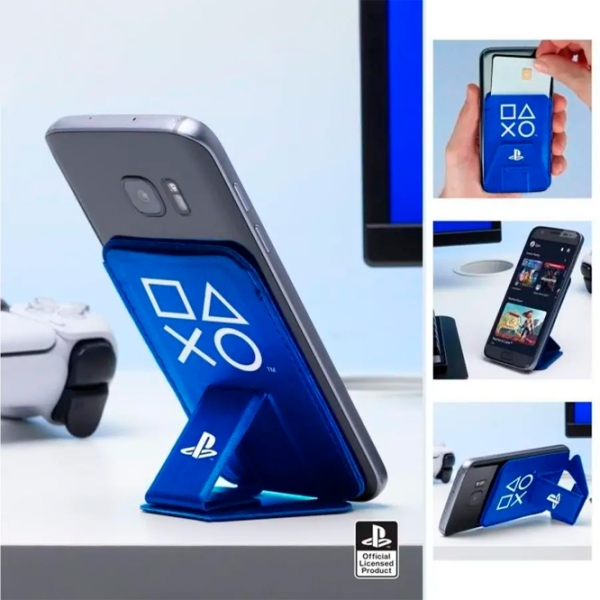 Husă Portmoneu (Playstation Card Holder And Phone Stand) White Blue Paladone, Poliester, Standing Cover photo 2