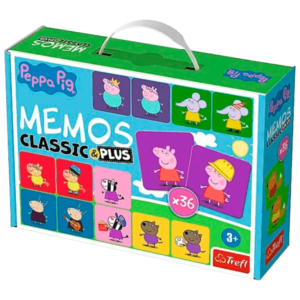 Joc de masă Trefl Memos Classic & Plus Peppa Pig Dezvoltare, 3+ photo 1