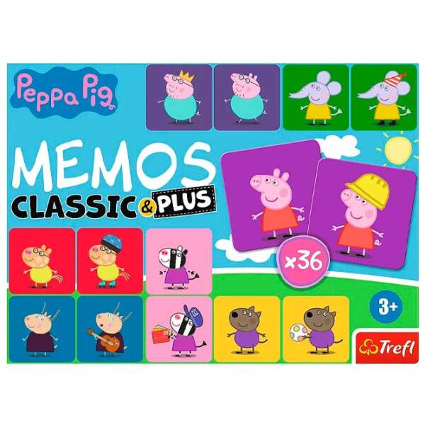 Joc de masă Trefl Memos Classic & Plus Peppa Pig Dezvoltare, 3+ photo 2