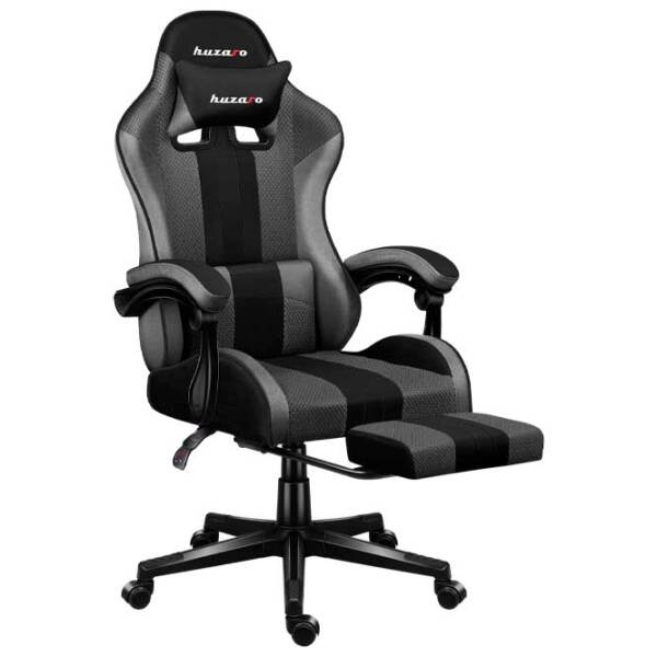 Scaun Gaming Huzaro Force 4.7 Gray Black  photo 4