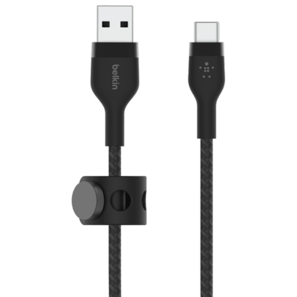 Cablu pentru telefon Belkin BoostCharge Pro Flex USB Type-A/ USB Type-C Black  photo 1