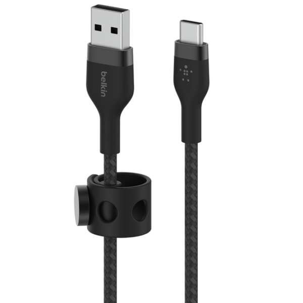 Cablu pentru telefon Belkin BoostCharge Pro Flex USB Type-A/ USB Type-C Black  photo 2