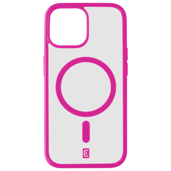 Чехол для смартфона Apple iPhone 15 (Pop Mag) Прозрачный Розовый Cellularline, TPU, MagSafe Back photo 1