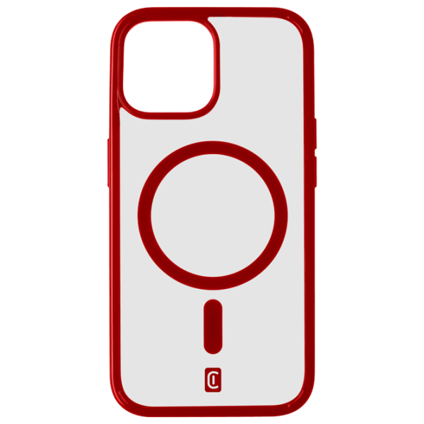 Чехол для смартфона Apple iPhone 15 (Pop Mag) Прозрачный Красный Cellularline, TPU, MagSafe Back photo 1