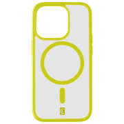 Husă pentru smartphone Apple iPhone 15 Pro Max (Pop Mag) Transparent Yellow Cellularline, TPU, MagSafe Back