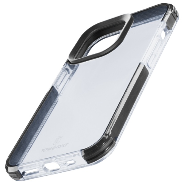 Чехол для смартфона Apple iPhone 15 Plus (Tetra Force Strong Guard) Прозрачный Черный Cellularline, TPU, Back photo 1