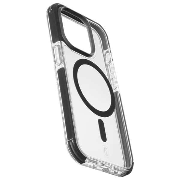 Чехол для смартфона Apple iPhone 15 Pro Max (Tetra Force Strong Guard) Прозрачный Черный Cellularline, TPU, MagSafe Back photo 1