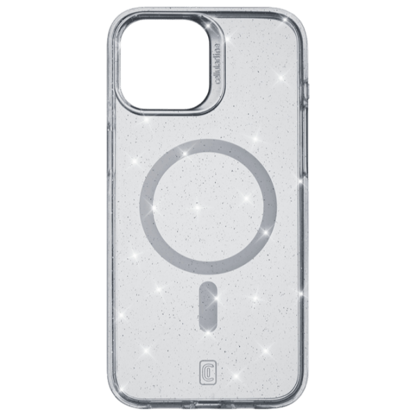 Чехол для смартфона Apple iPhone 15 (Sparkle) Glitter Прозрачный Cellularline, TPU, MagSafe Back photo 1