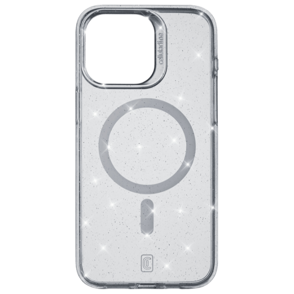 Чехол для смартфона Apple iPhone 15 Pro (Sparkle) Glitter Прозрачный Cellularline, TPU, MagSafe Back photo 1