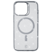 Husă pentru smartphone Apple iPhone 15 Pro (Sparkle) Glitter Transparent Cellularline, TPU, MagSafe Back