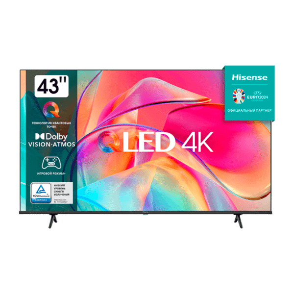 Телевизор Hisense 43E7KQ Smart TV 4K Черный 43" | QLED | 4K photo 1
