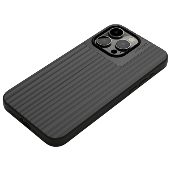 Husă pentru smartphone Apple iPhone 15 Pro Max (Bold) Charcoal Black Nudient, PC, Back photo 3