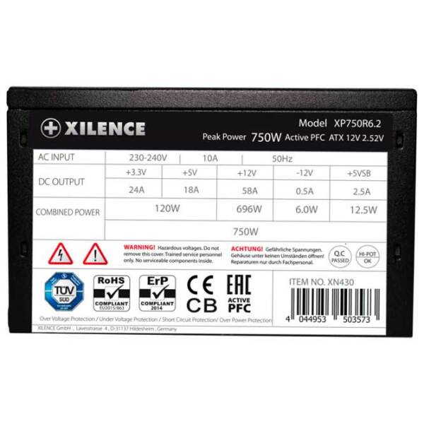 Блок питания Xilence XP750R6.2 750 Вт Black  photo 5