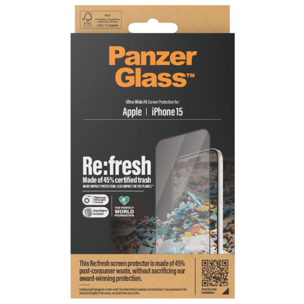 Защитное стекло для смартфона Apple iPhone 15 PanzerGlass, 2.5D photo 3