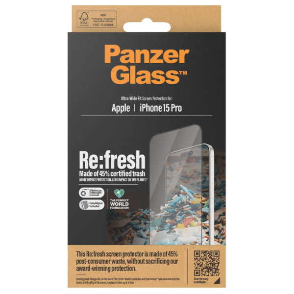 Защитное стекло для смартфона Apple iPhone 15 Pro PanzerGlass, 2.5D photo 3