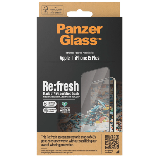 Защитное стекло для смартфона Apple iPhone 15 Plus PanzerGlass, 2.5D photo 3