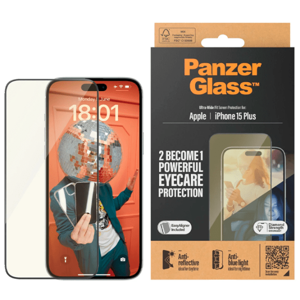 Защитное стекло для смартфона Apple iPhone 15 Plus PanzerGlass, 2.5D photo 4
