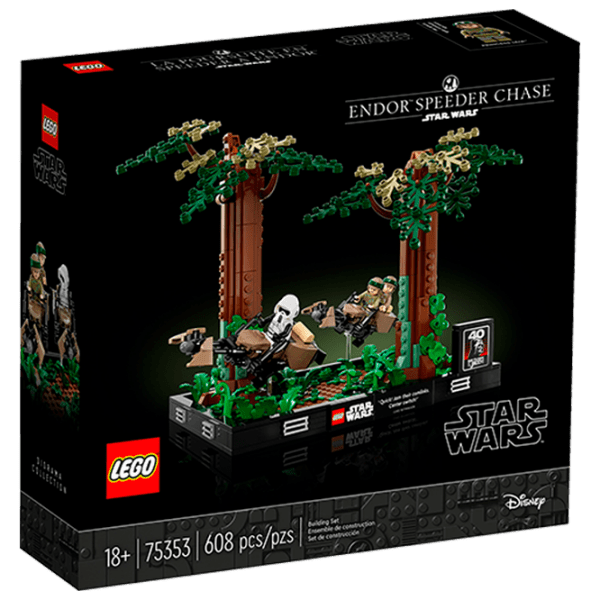 Constructor LEGO Lego Star Wars: Endor Speeder Chase Diorama Multicolor Numărul de piese 608, 18+ photo 1