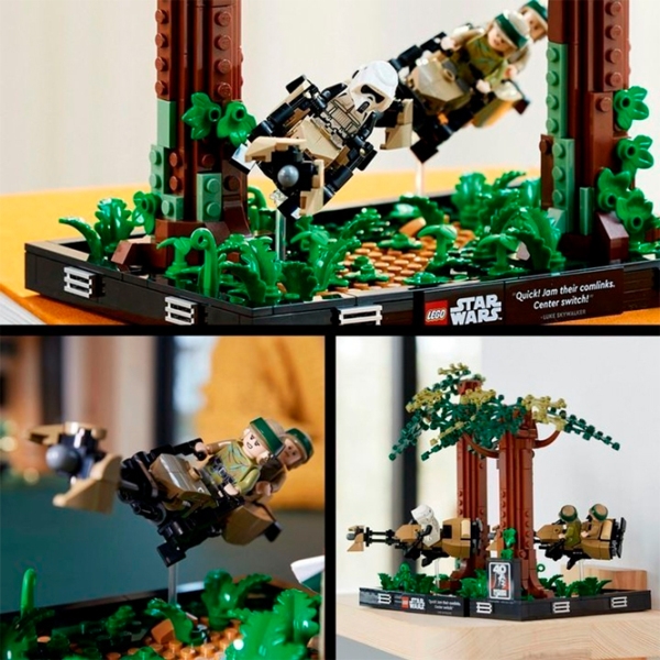 Constructor LEGO Lego Star Wars: Endor Speeder Chase Diorama Multicolor Numărul de piese 608, 18+ photo 4