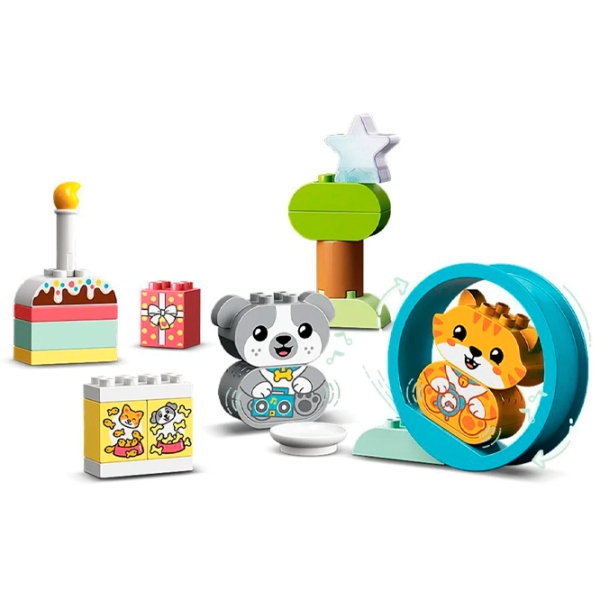 Constructor LEGO My First Puppy & Kitten With Sounds Multicolor Numărul de piese 22, 1+ photo 3