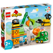 Constructor LEGO Construction Site Multicolor Numărul de piese 61, 2+