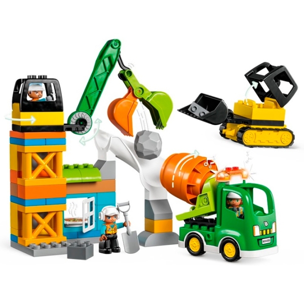 Constructor LEGO Construction Site Multicolor Numărul de piese 61, 2+ photo 3