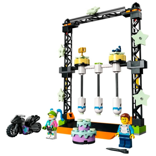 Constructor LEGO The Knockdown Stunt Challenge Multicolor Numărul de piese 117, 5+ photo 2