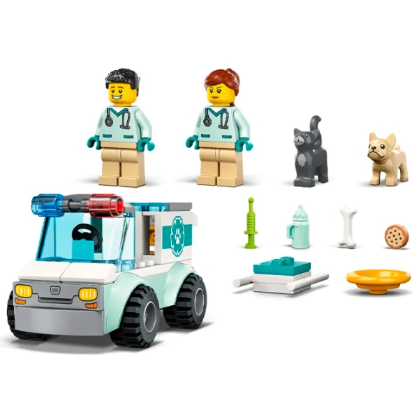 Constructor LEGO Vet Van Rescue Multicolor Numărul de piese 58, 4+ photo 3