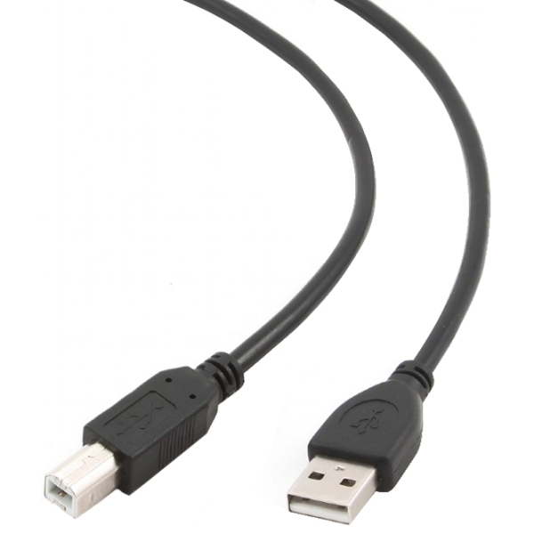 Cablu de date Cablexpert CCP-USB2-AMBM-1M USB Type-A/ USB Type-B Black  photo 2