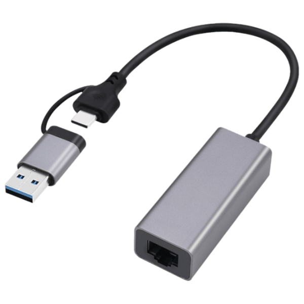 Adapter Cablexpert A-USB3AC-LAN-01 Gray USB Type-C photo 1