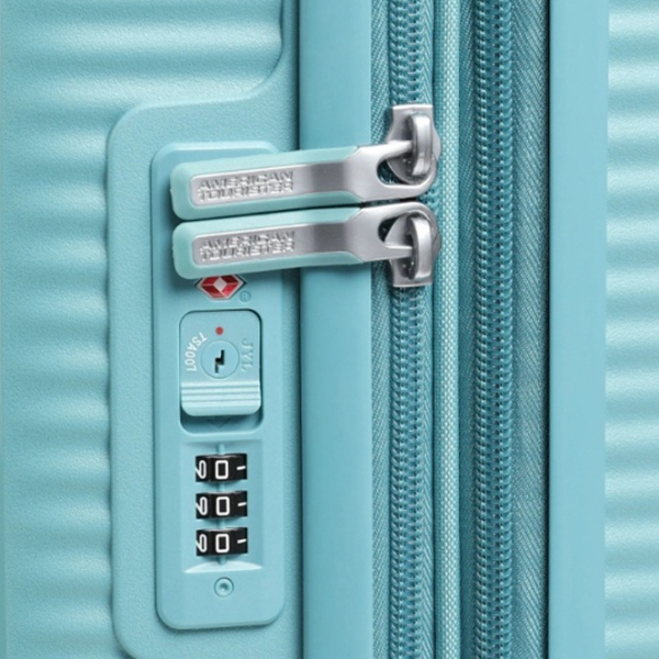Чемодан American Tourister Soundbox Spinner Expandable Аквамариновый Tonic 35.5л   photo 7