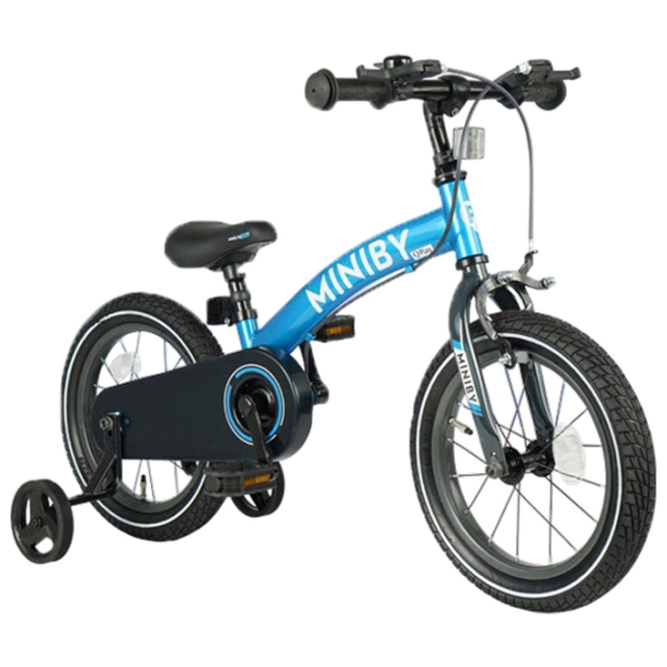 Bicicletă fără pedale Qplay Miniby 14" Blue Black Metal / Pentru copii photo 1