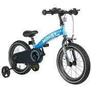 Bicicletă fără pedale Qplay Miniby 14" Blue Black Metal / Pentru copii